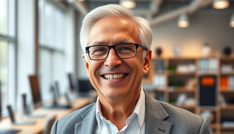 Uplifting news for entrepreneurs: confident man smiling in office