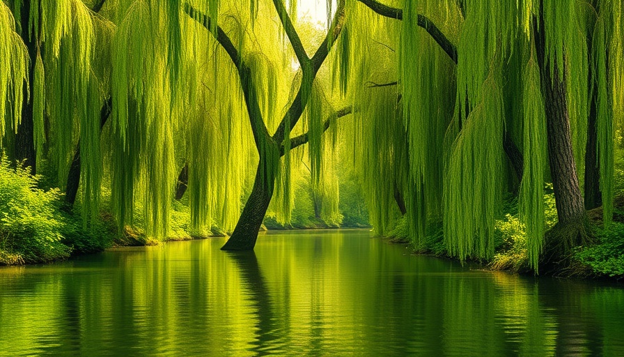 Lush cypress-lined river showcasing Mississippi River importance.
