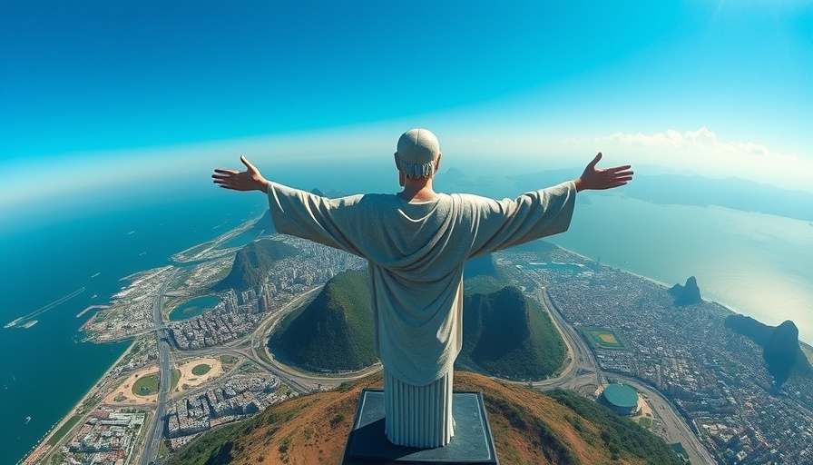 Christ the Redeemer overlooking Rio, inspiration for entrepreneurs, stunning landscape.