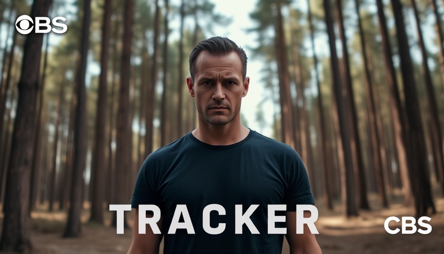 CBS Original Tracker poster with forest backdrop, CBS multiplatform viewership.
