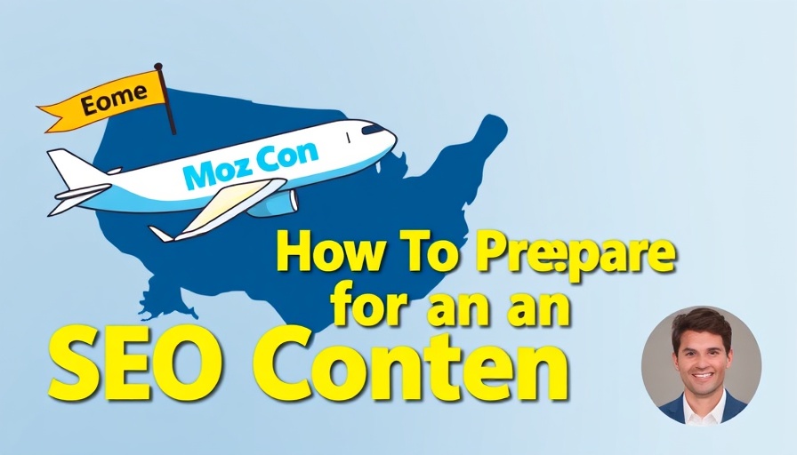 Banner for How to Prepare for an SEO Conference with map and airplane illustration.