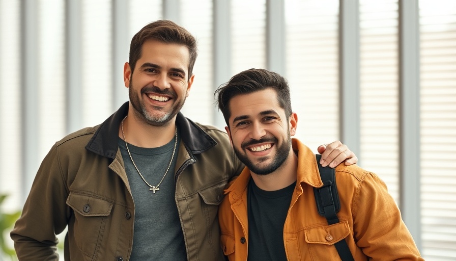 Cheerful men posing, concept for influencer marketing in CPG brands.