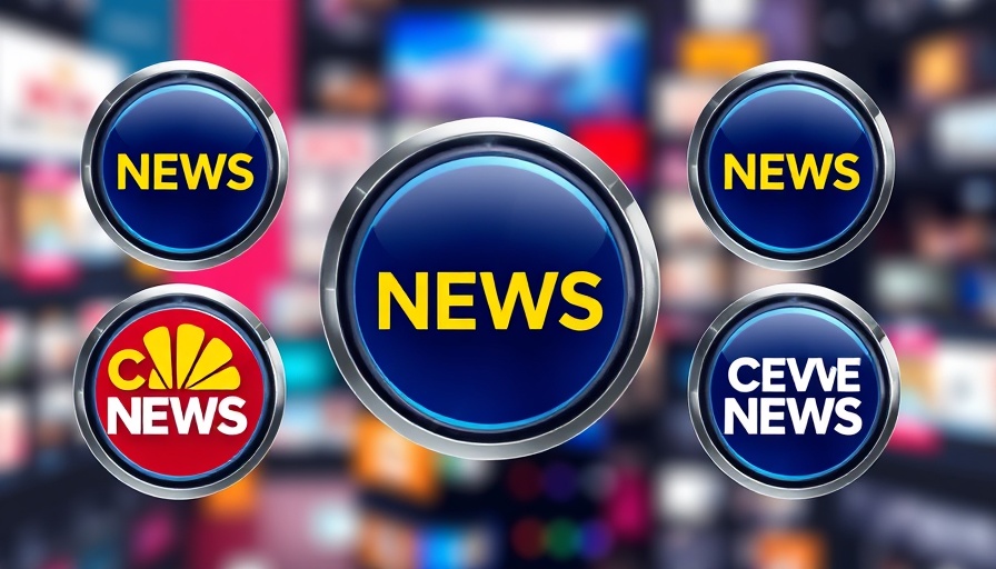 Evening Cable News Ratings graphic with network logos on colorful background.