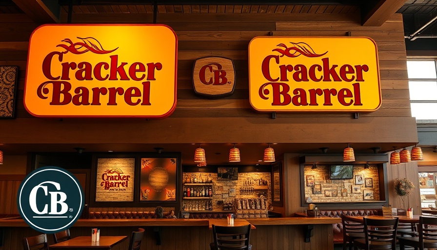 Cracker Barrel rebrand showcasing new logo and design elements.
