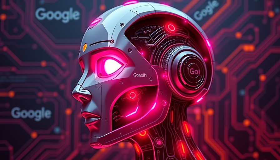 Futuristic robot head with Google logo, representing NotebookLM Update