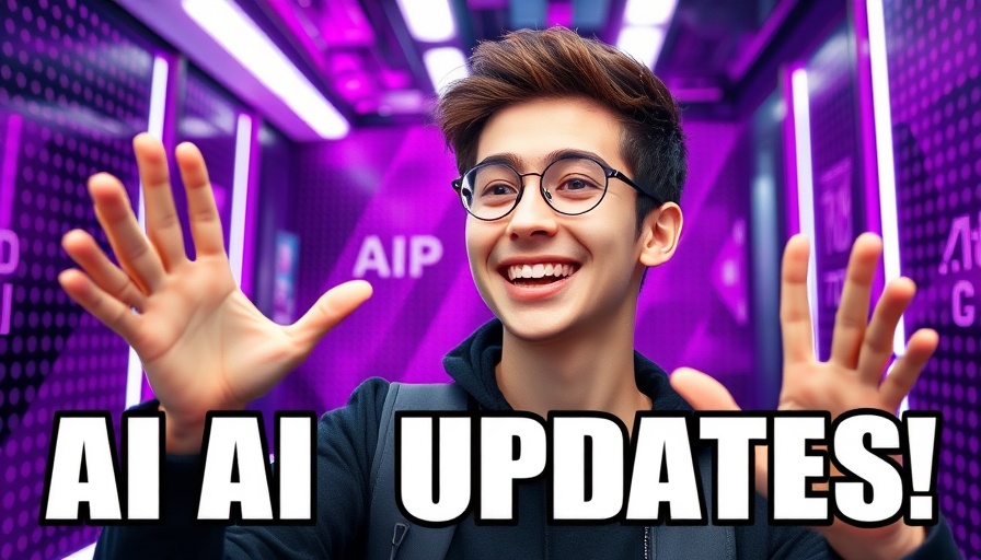AI marketing news update with enthusiastic host and dynamic background.