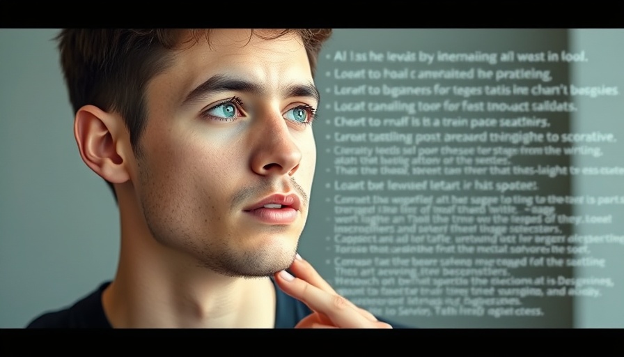 AI writing tool for novelists with young man showcasing interface.