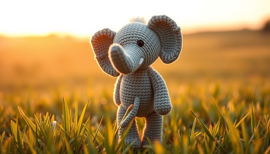 Adorable knitted elephant toy symbolizing DeepMind AI Revolution.