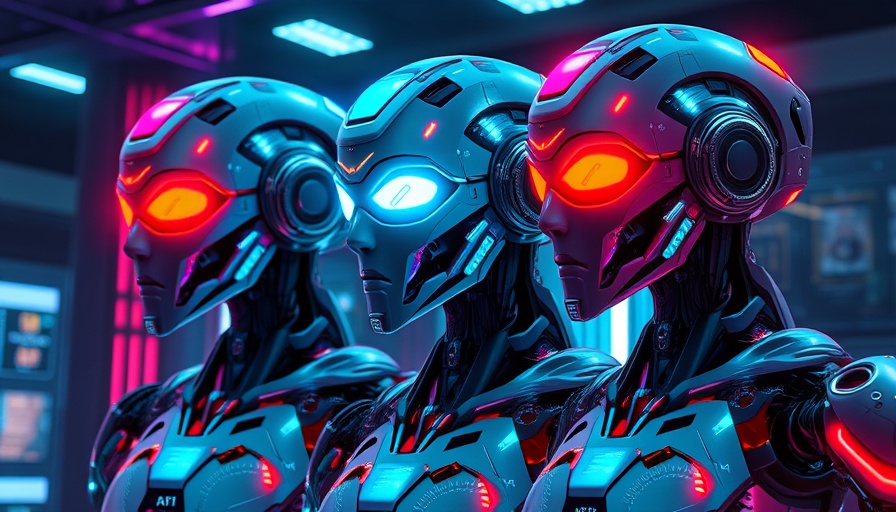 Futuristic humanoid robots illustrating AI transformations.