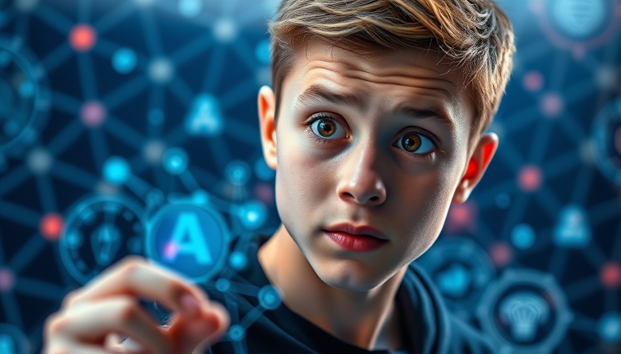 Genspark AI Super Agent concept with curious man and tech symbols
