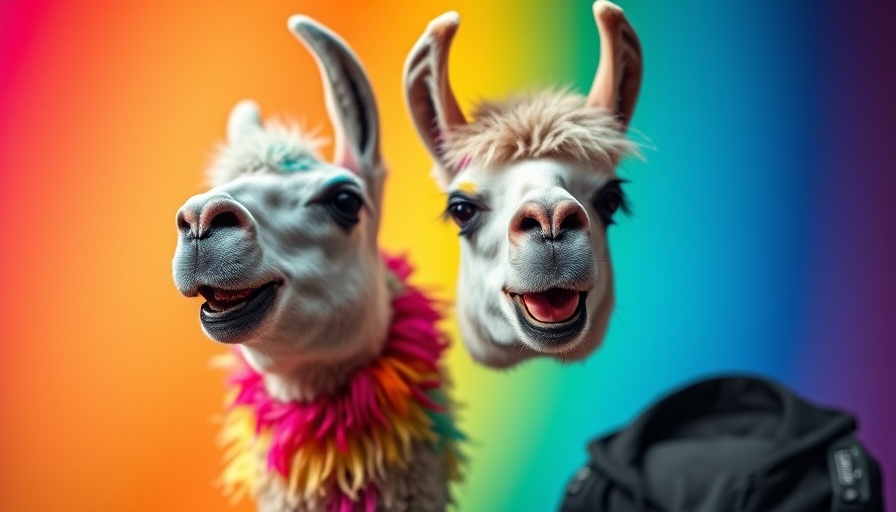 Llama 4 Update: Surreal llama and smiling man with vibrant colors