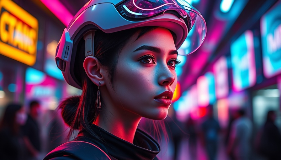 Futuristic woman in tech gear, enhancing NVIDIA’s new robot AI theme.