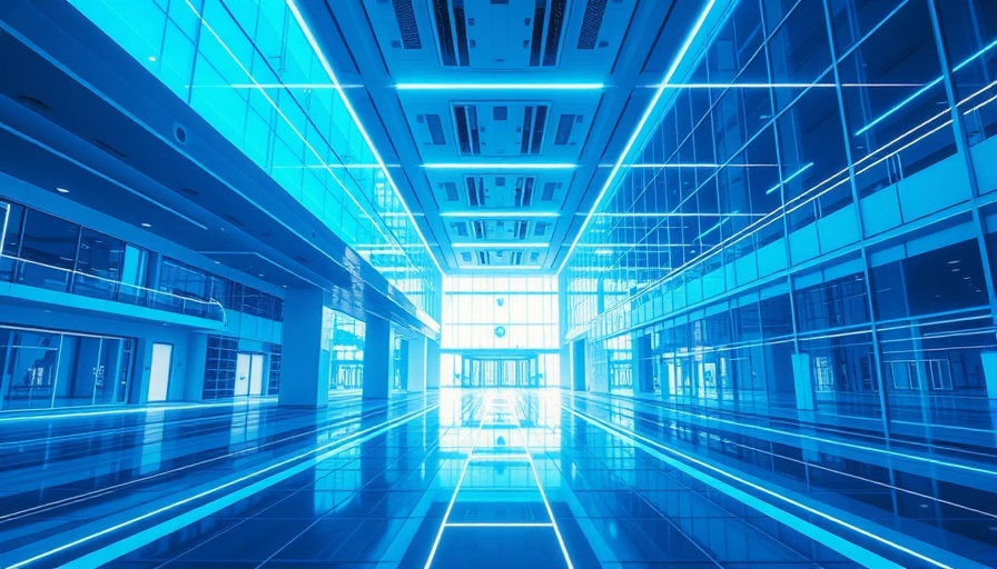 Futuristic digital space with AI learning path theme.
