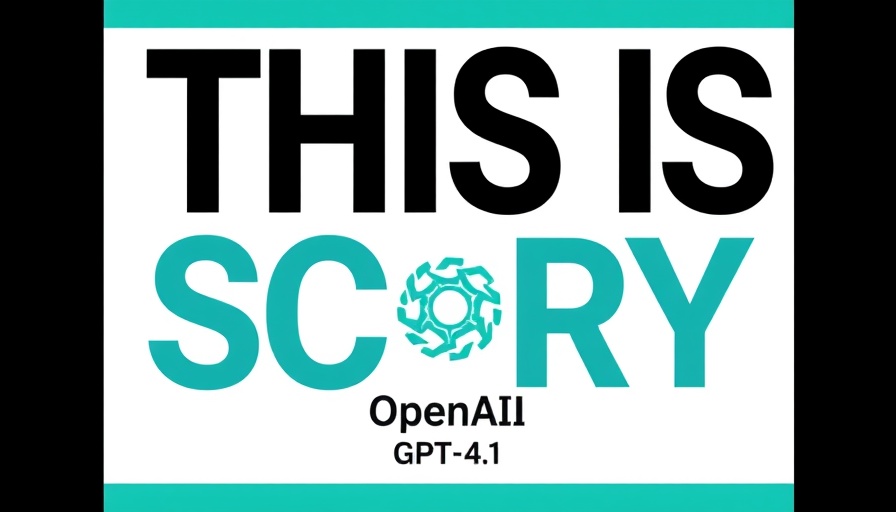 OpenAI GPT 4.1 Update minimalistic design with bold text and logo.