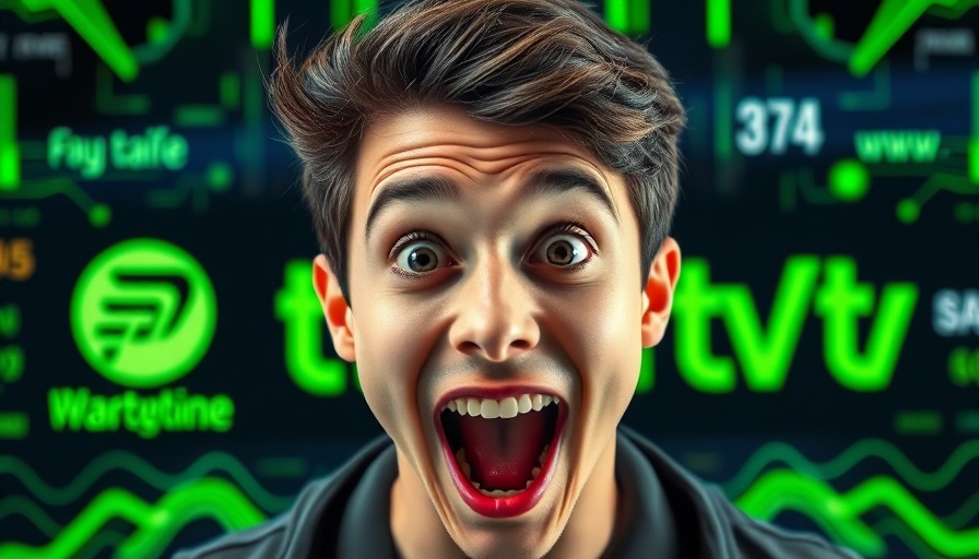 Excited man promoting GPT-4.1 website building capabilities.