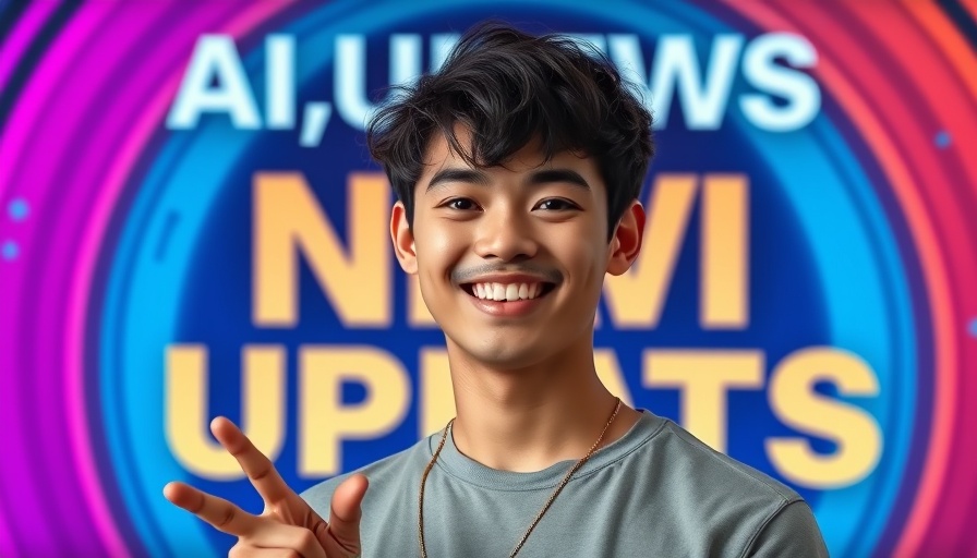 AI marketing news update with vibrant design and smiling host.