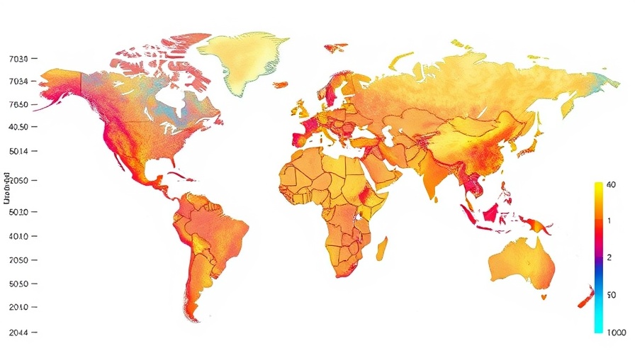 Heatmap showing sulfate deposits over geographical area