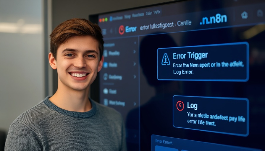 Error handling in n8n interface with smiling person.