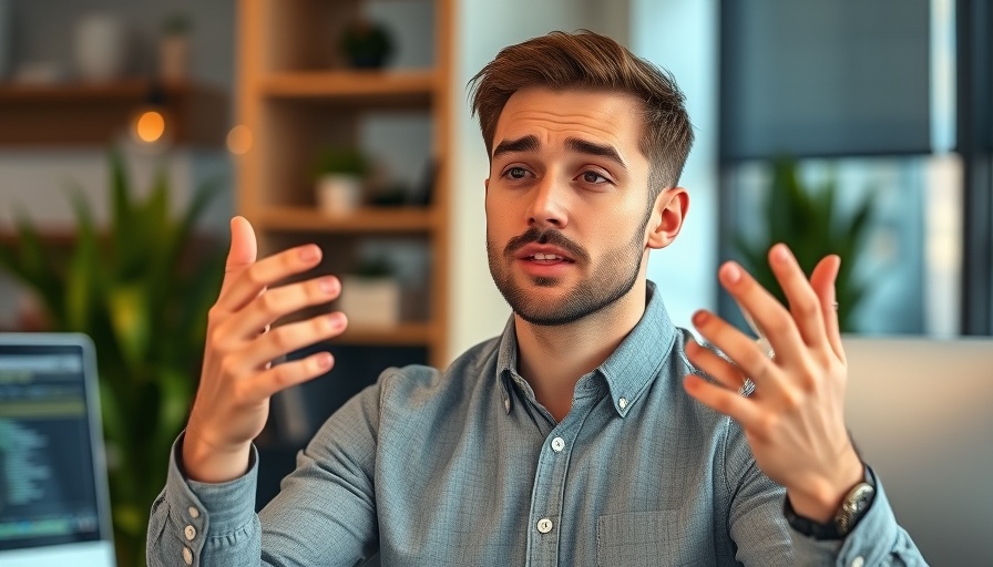 Young man discusses error handling in n8n with office background.