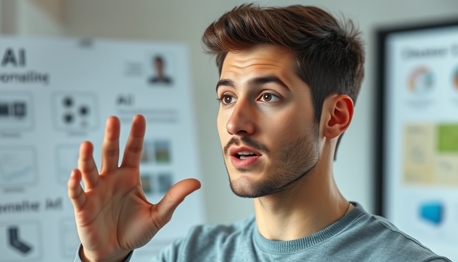Young man discussing OpenAI Image API for Business in an office.