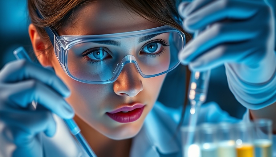 Focused scientist working in lab, related to clinical sas programming.