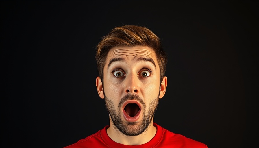 Surprised reaction in MCP update video with geometric background.