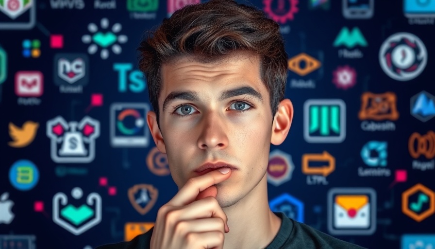 Qwen Coder build and deploy apps with tech icons background.