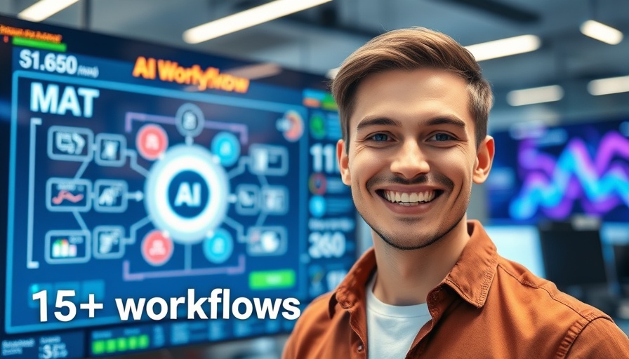 Promotional image for n8n AI Agents for business owners with workflow.