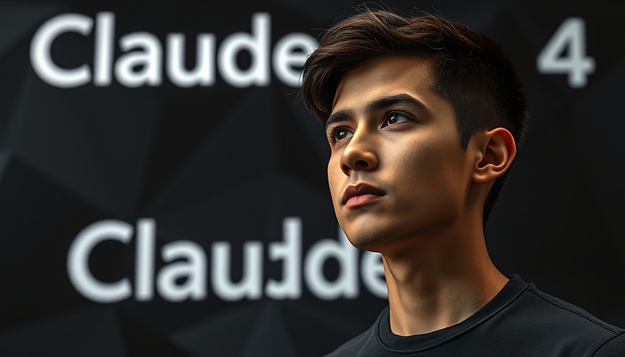 Young man with Claude 4 branding, contemplating automation.