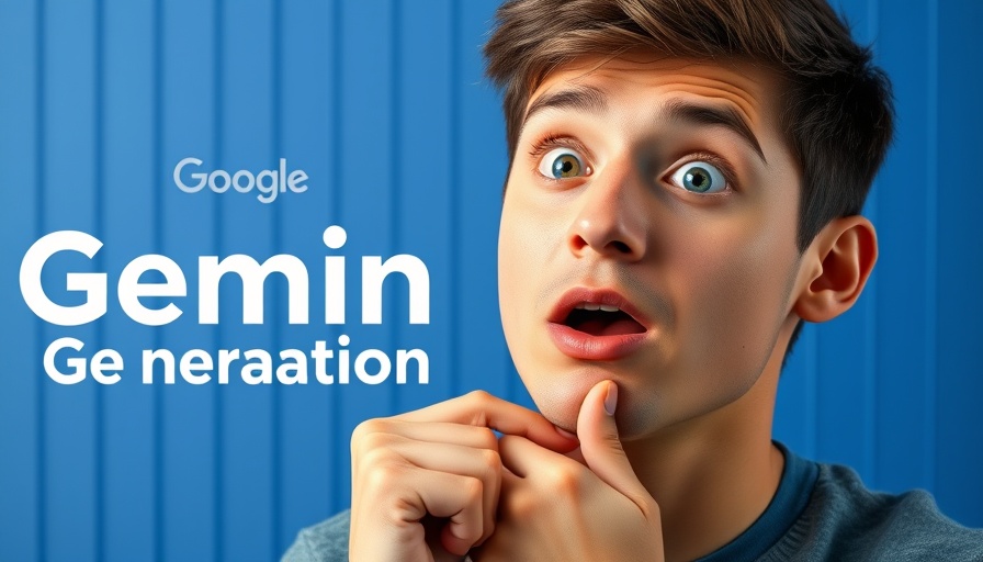 Enthusiastic man reacting to Google Gemini AI Content Generation announcement.
