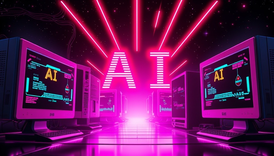 Retro neon graphic illustrating AI use case primitives in pixel art style.