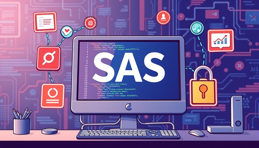 Computer displaying SAS code with validation icons; automatic linting of SAS code with SASjs.