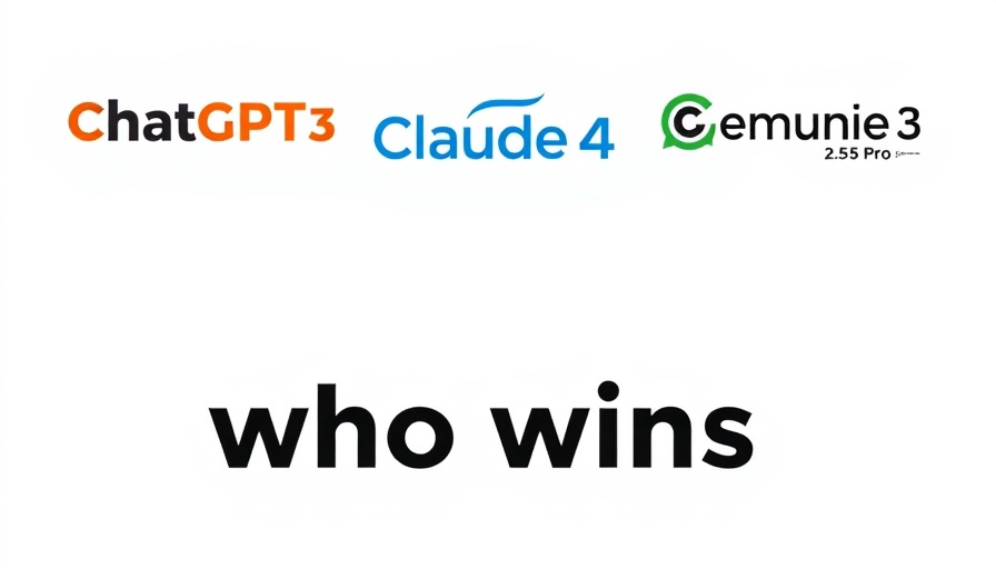 Performance comparison of ChatGPT 3, Claude 4, and Gemini 2.5 Pro graphic.