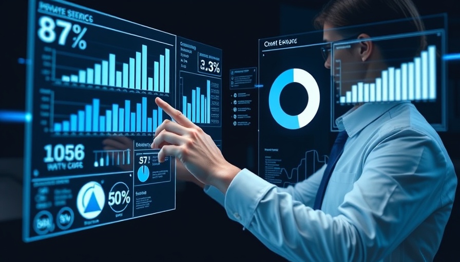 Futuristic data analytics interface representing smarter data management with SAS Viya.