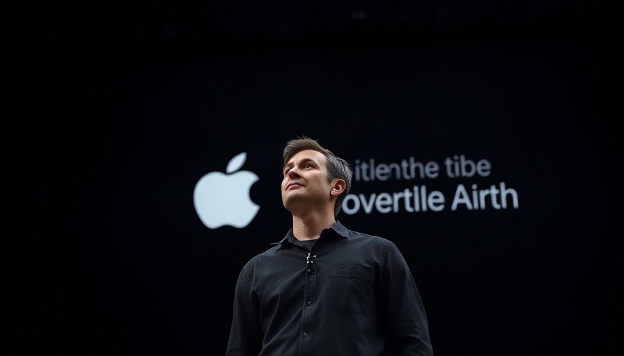 AI marketing software concept with prominent individual on stage.