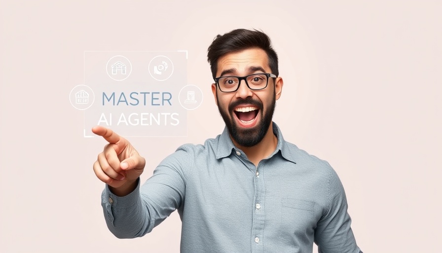 Claude MCP Update concept with excited man pointing at AI agent graphic.