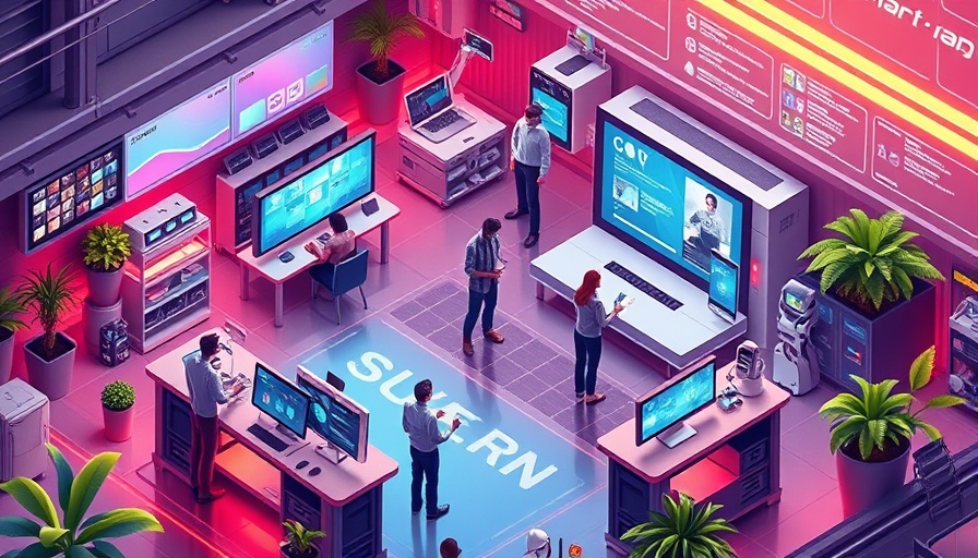 Futuristic digital workspace illustrating 16 AI changes.
