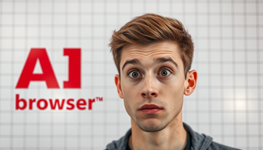 Young man promotes NEW Dia AI Browser, intrigued expression.