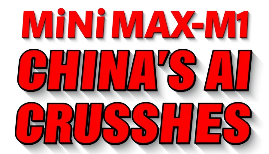 New Chinese AI MiniMax-M1 advertisement design with bold text.