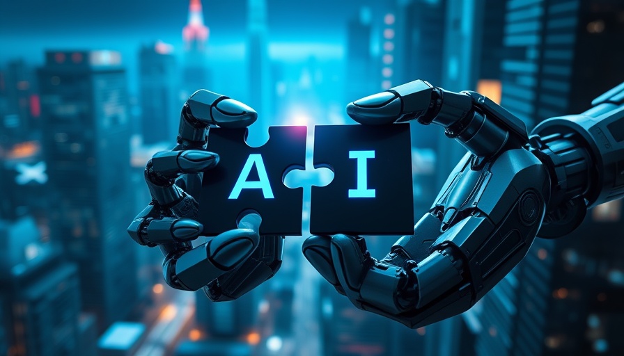 Futuristic hands depicting AI acquisitions with puzzle pieces.