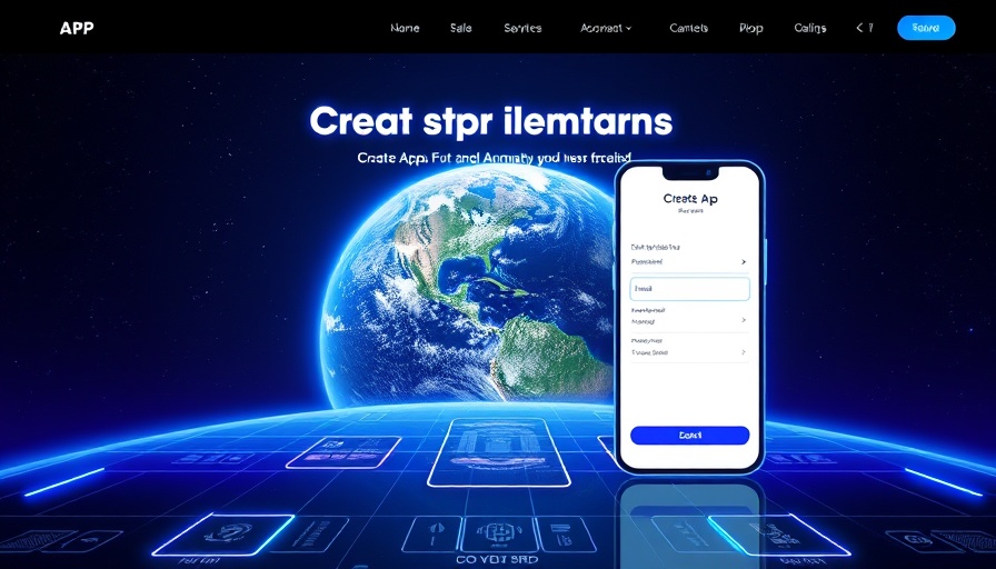 AI marketing futuristic app interface with space theme