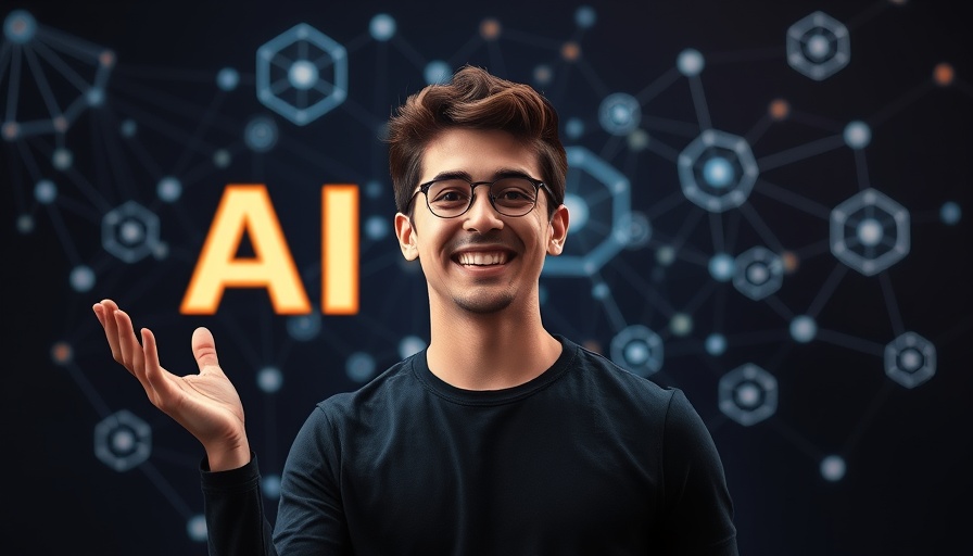 Diagram showing how to trigger n8n AI agents from ChatGPT with a smiling presenter.