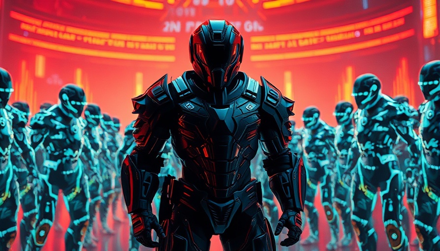 Agentforce 3.0 futuristic armored figure in digital landscape.