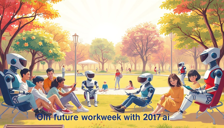 Retro illustration questioning AI's impact on the workweek.