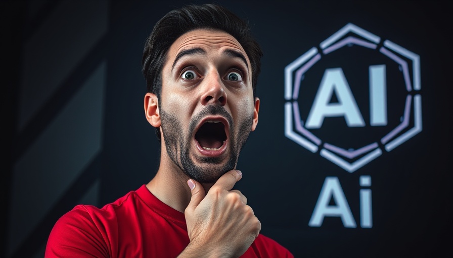 Surprised man with Context.AI super AI agent logo on dark background.