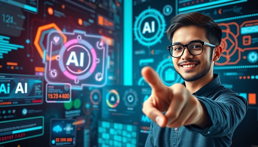 AI marketing collage with technology logos and engaging graphics
