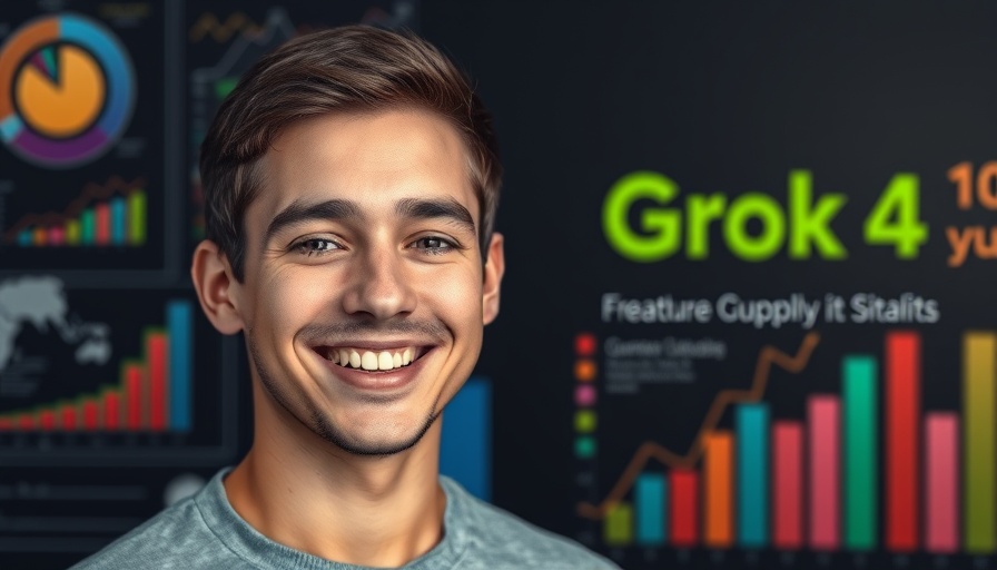 Grok 4 n8n AI Agents for Business overview with smiling presenter.