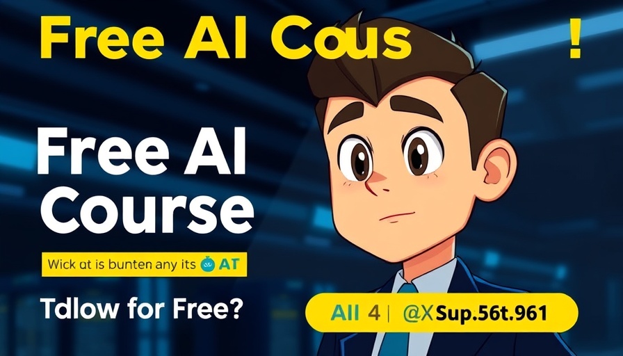 AI course promo banner with animated character.