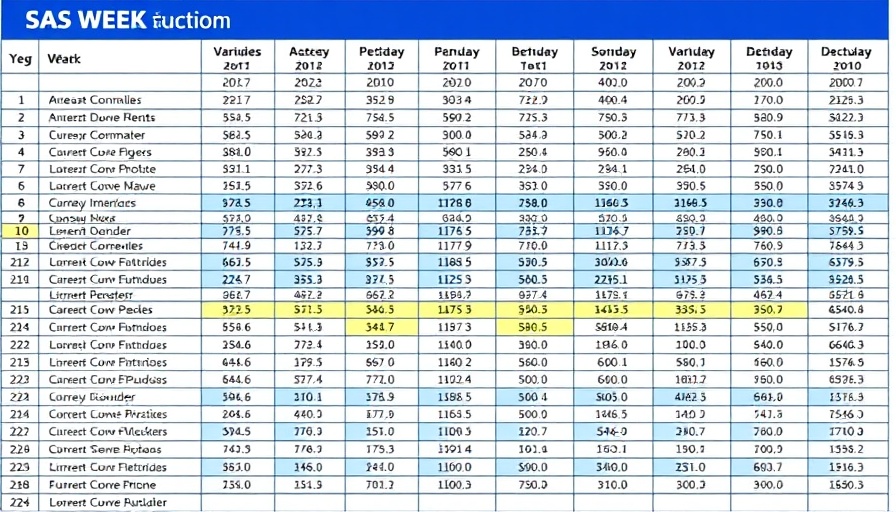 SAS WEEK function table with V option, year and day comparisons.