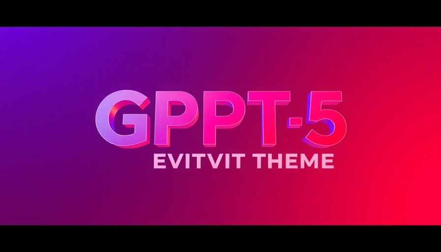 3D GPT-5 logo symbolizing AI victory, vibrant theme.